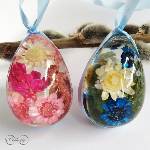 Kék virágmámor húsvéti tojás